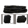 Heavy-duty solid black 355 inches long nylon rope strength training MMA